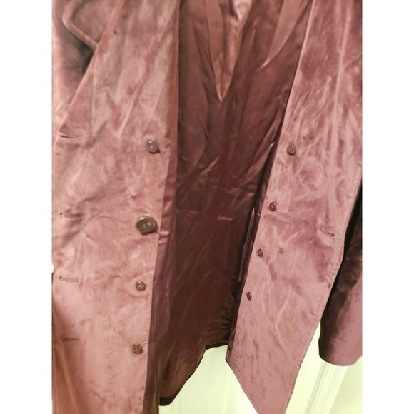Pasha & Jo of New York Maroon Velvet Jacket Womens Sz 6, wide lapels, Beautiul! - Picture 7 of 12